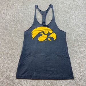 Colosseum Iowa Hawkeyes Racerback Tank Top Womens Small Gray Athletic Logo